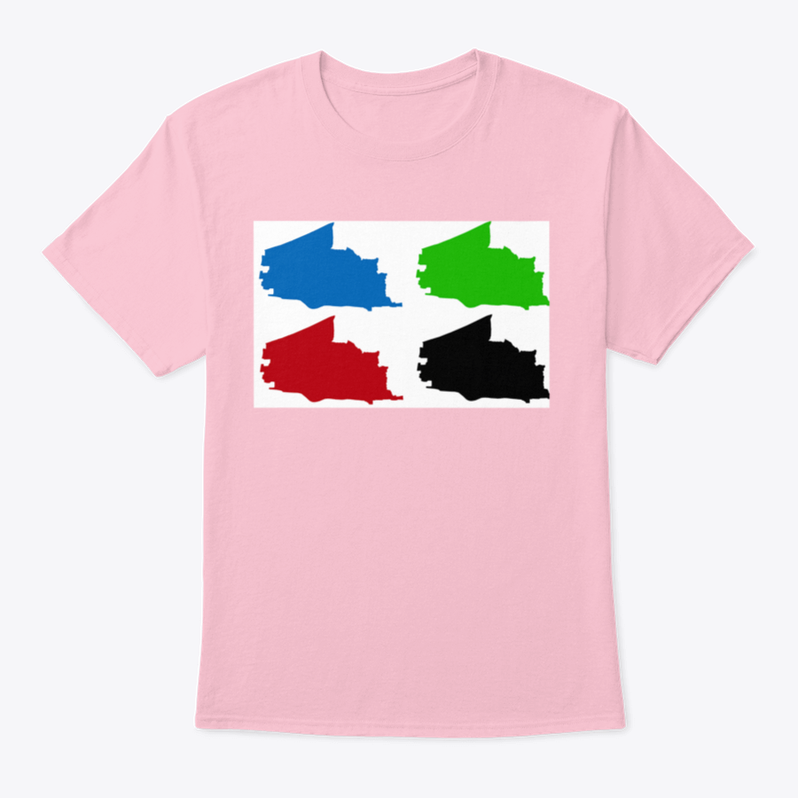 Plano City Map Silhouette T-shirt showcasing a stylish design representing Plano, Texas, made from high-quality cotton fabric.