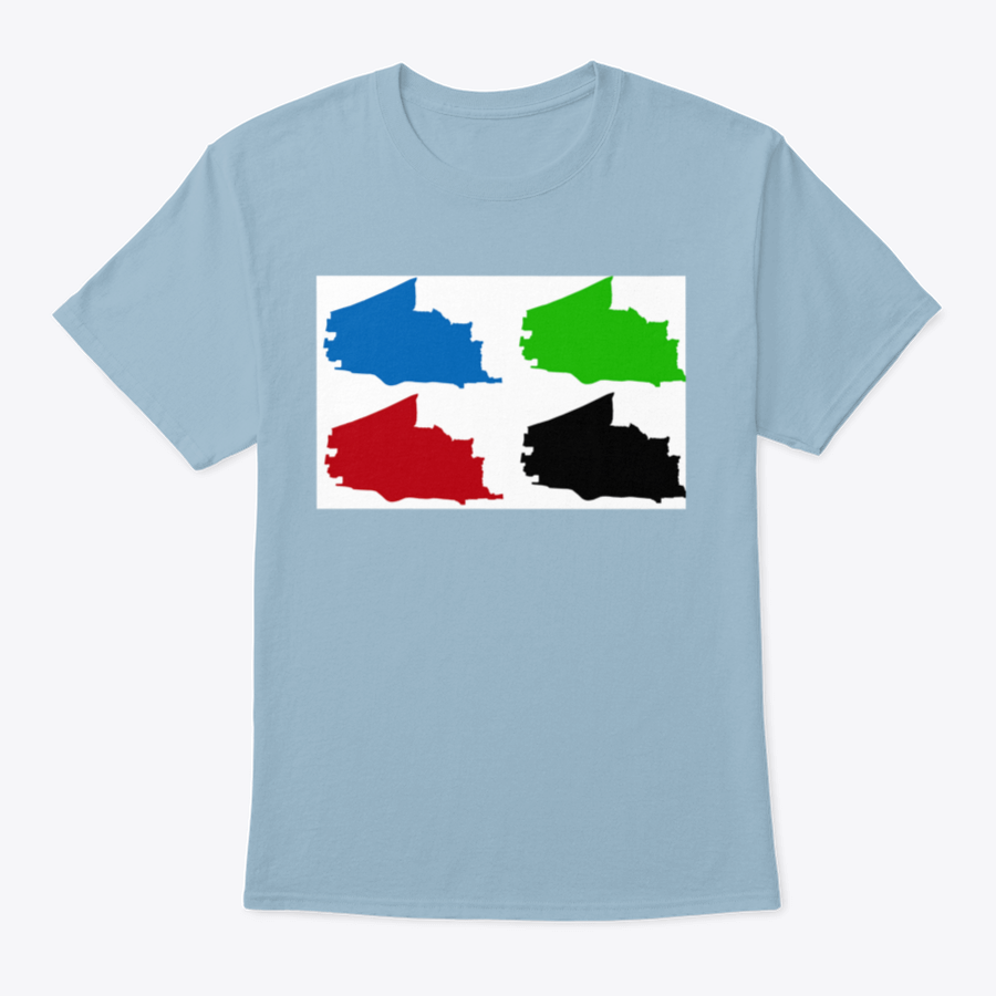 Plano City Map Silhouette T-shirt showcasing a stylish design representing Plano, Texas, made from high-quality cotton fabric.