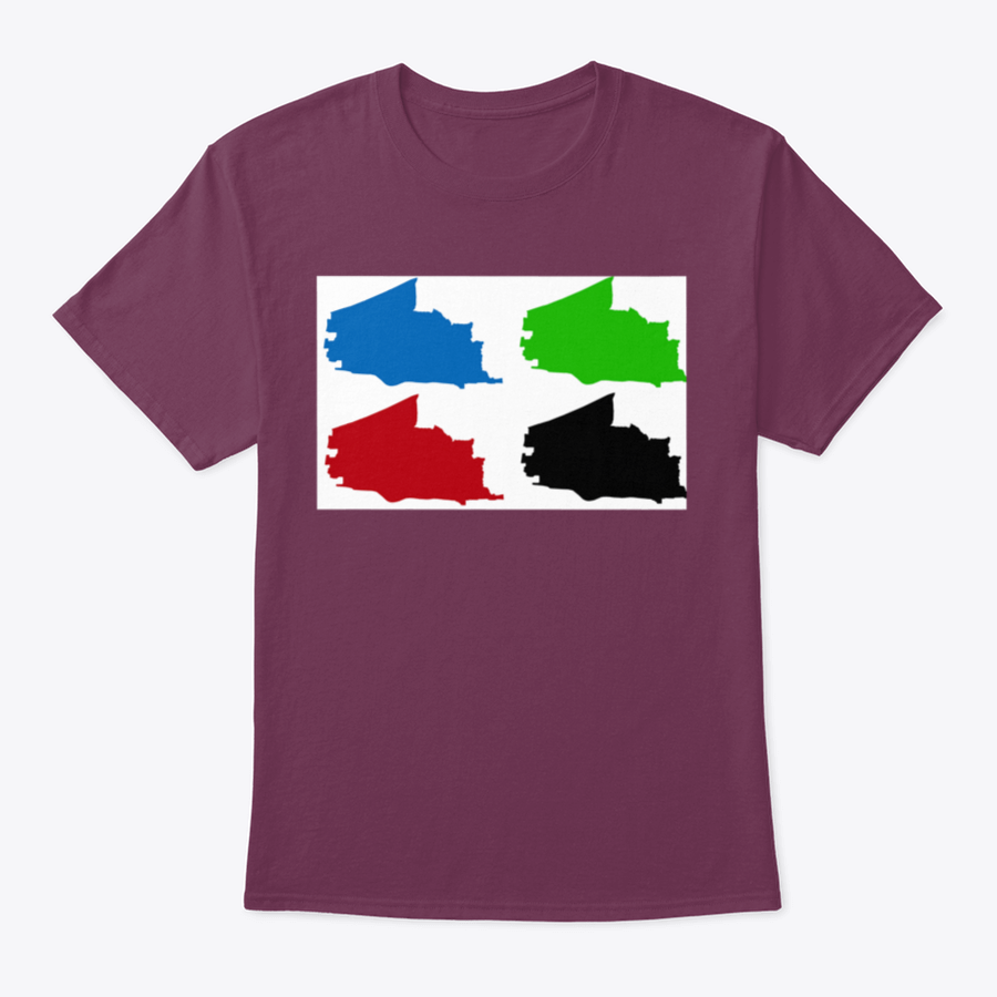 Plano City Map Silhouette T-shirt showcasing a stylish design representing Plano, Texas, made from high-quality cotton fabric.