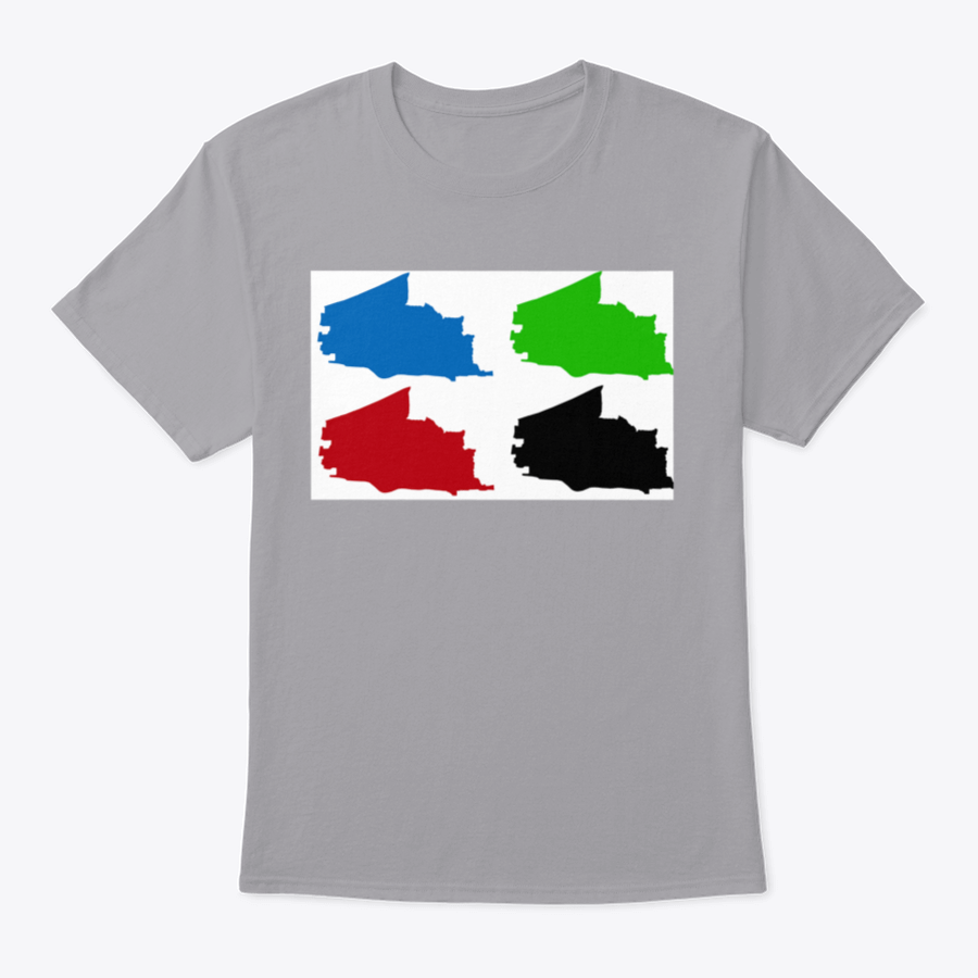 Plano City Map Silhouette T-shirt showcasing a stylish design representing Plano, Texas, made from high-quality cotton fabric.
