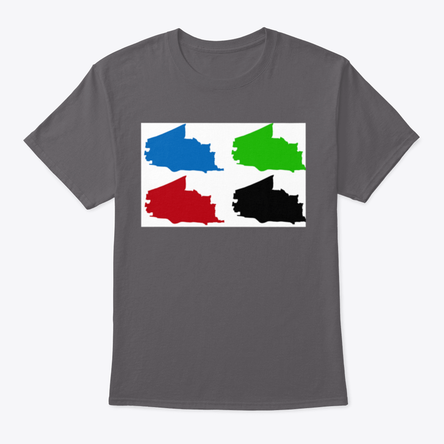 Plano City Map Silhouette T-shirt showcasing a stylish design representing Plano, Texas, made from high-quality cotton fabric.