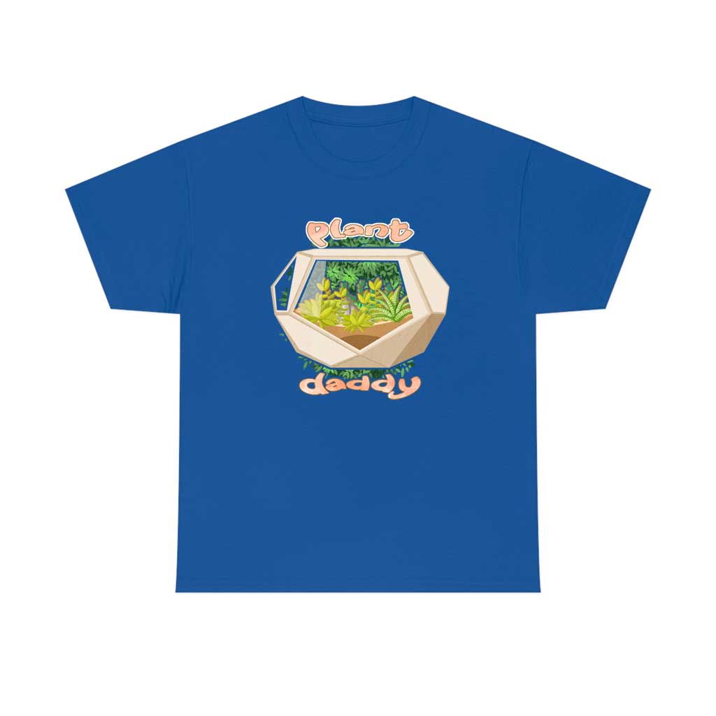 Plants Daddy Gardening T-Shirt made from 100% soft cotton, featuring a unisex design suitable for all gardening enthusiasts.