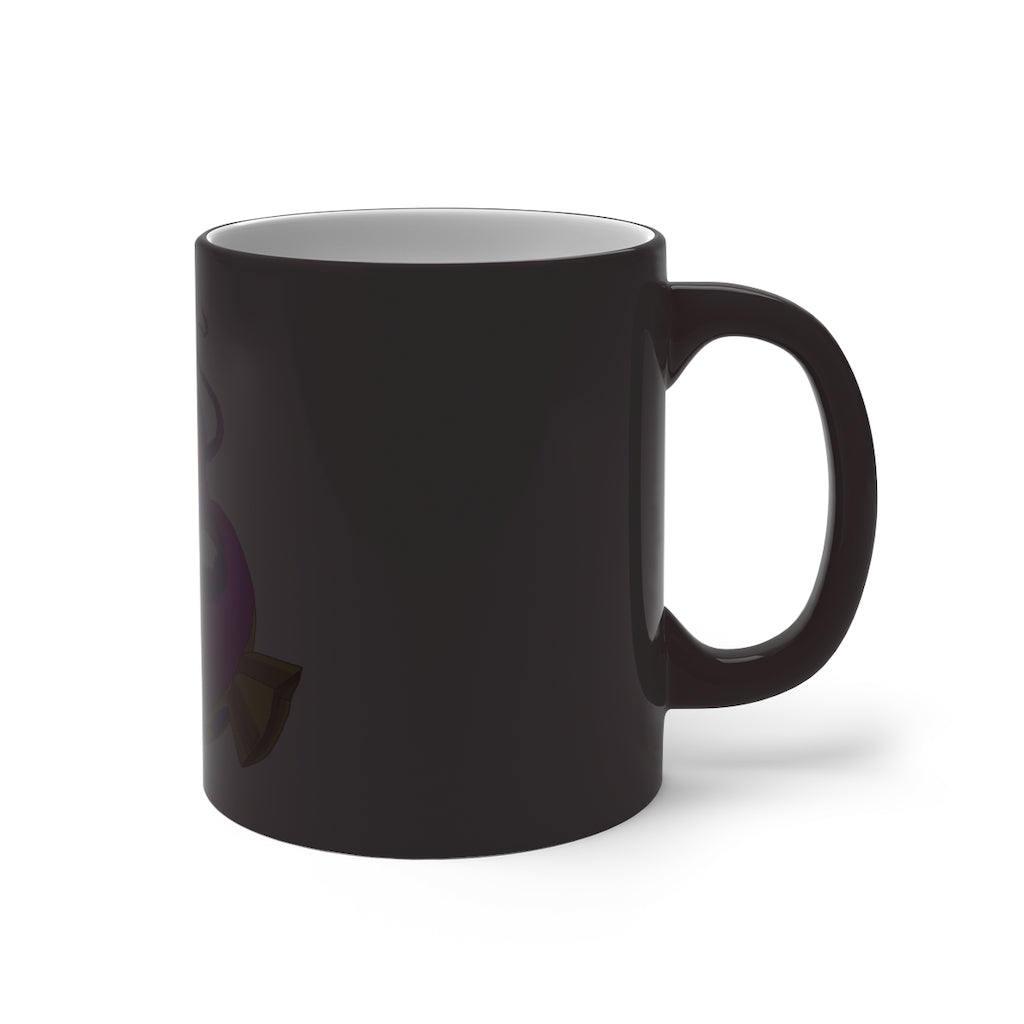 Platipus Color Changing Mug showcasing vibrant colors when filled with hot liquid, featuring a sleek white ceramic design.
