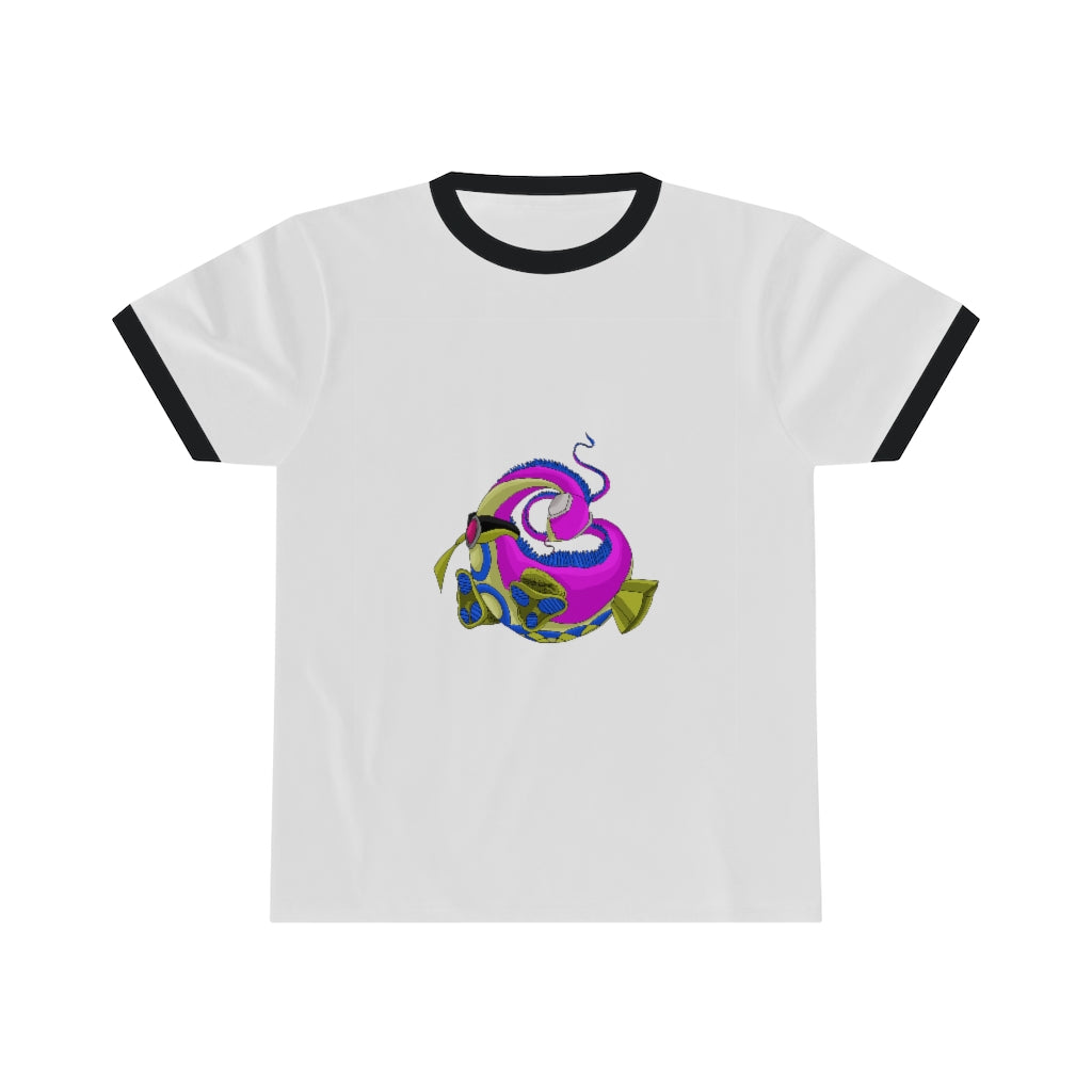 Platipus Unisex Ringer Tee in various colors, showcasing its lightweight fabric and classic ringer design.