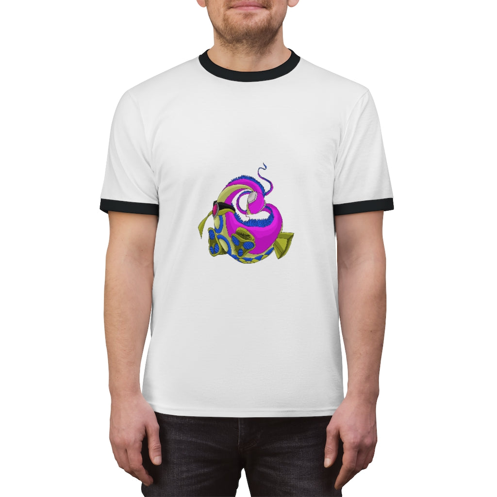 Platipus Unisex Ringer Tee in various colors, showcasing its lightweight fabric and classic ringer design.