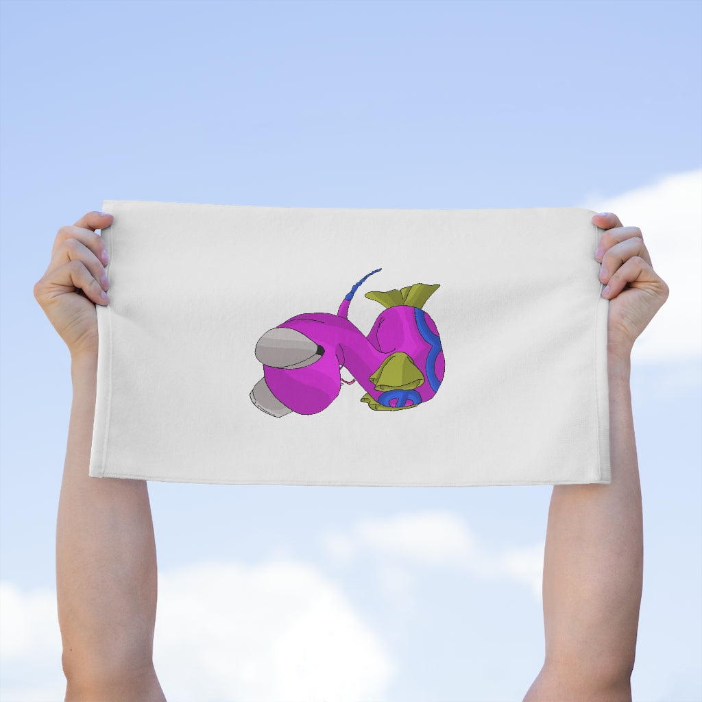 Plato Rally Towel measuring 11x18 inches, featuring a soft cotton backing and printed mink polyester front, ideal for sports and events.