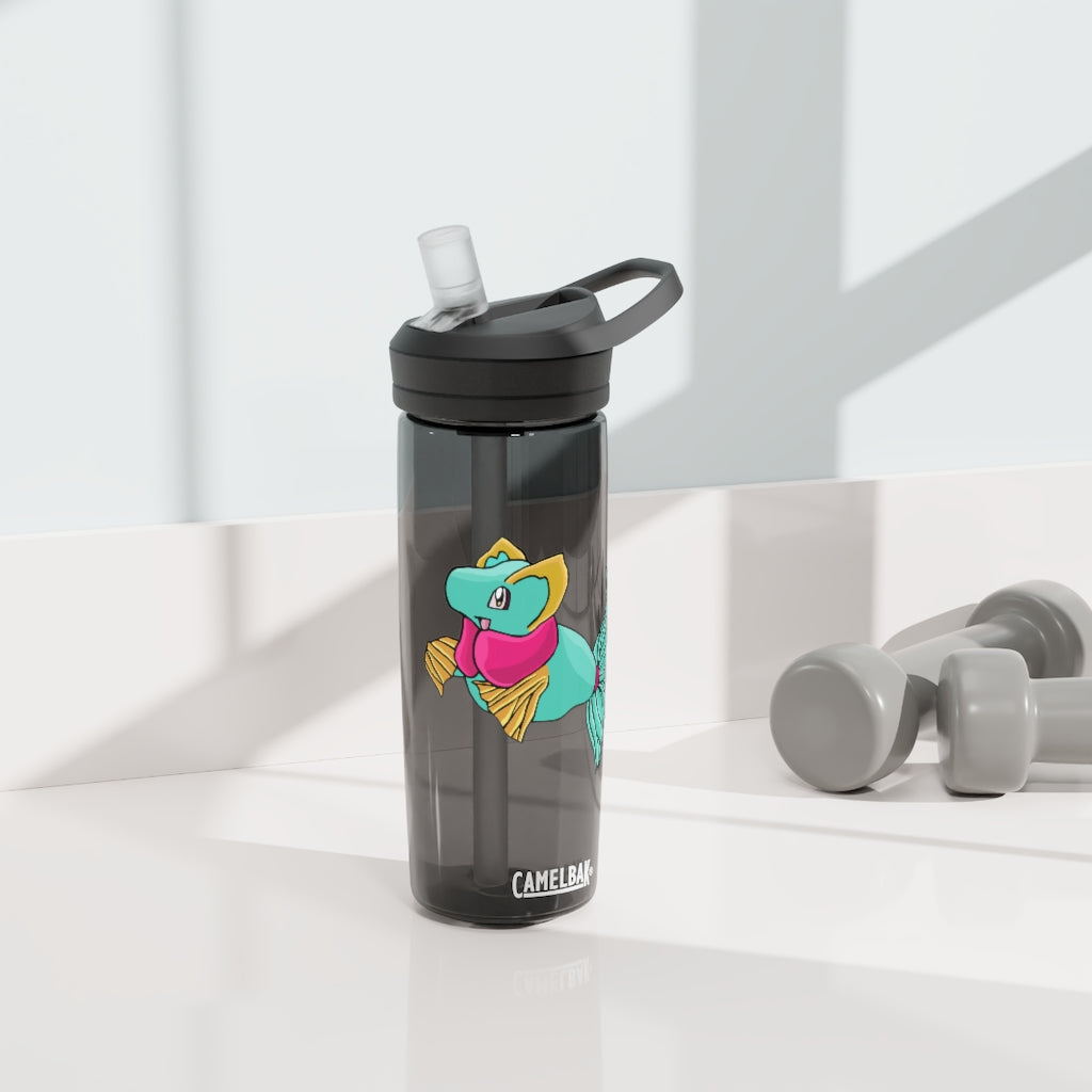 Plumo CamelBak Eddy® Water Bottle in vibrant colors, showcasing its ergonomic design and spill-proof biting valve.