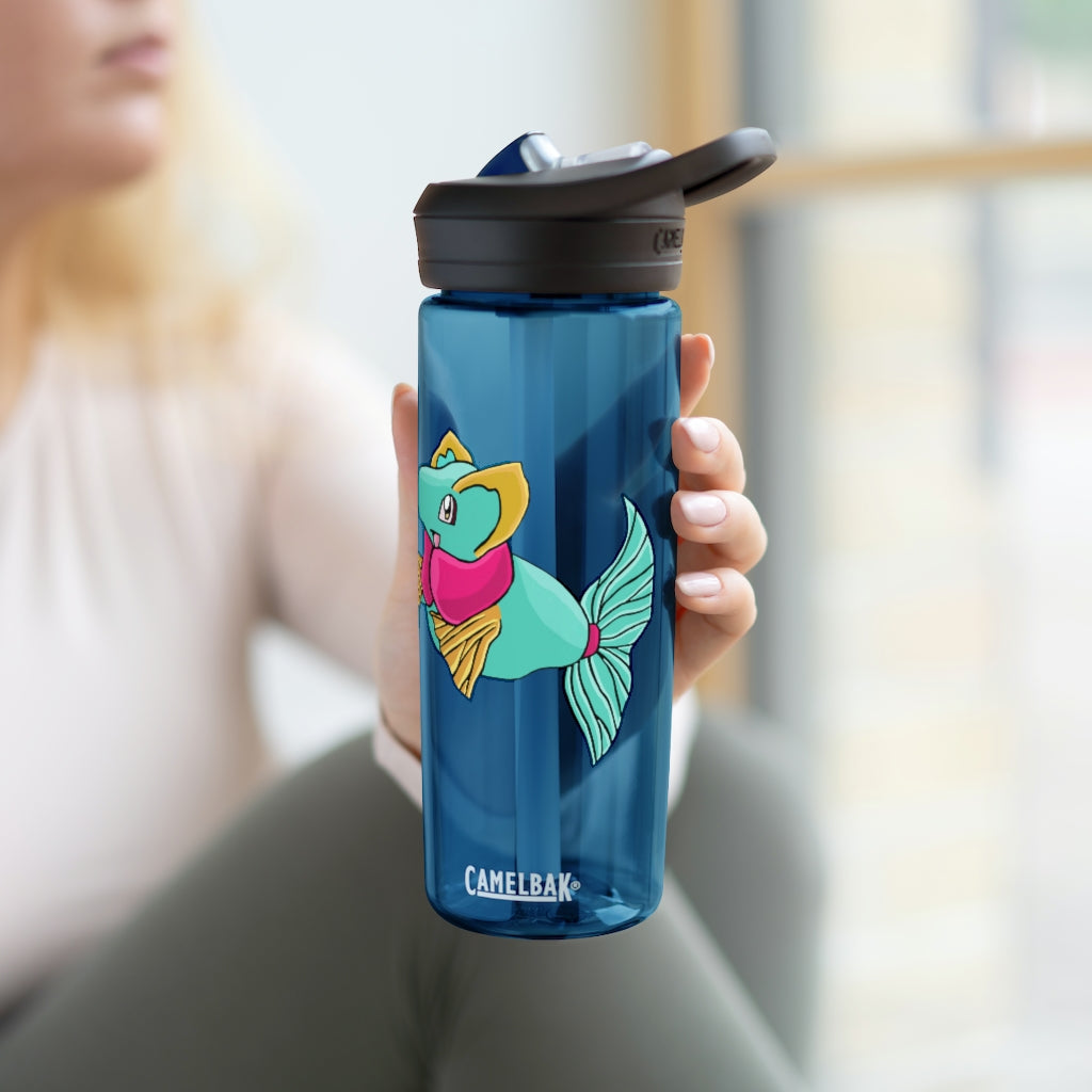 Plumo CamelBak Eddy® Water Bottle in vibrant colors, showcasing its ergonomic design and spill-proof biting valve.
