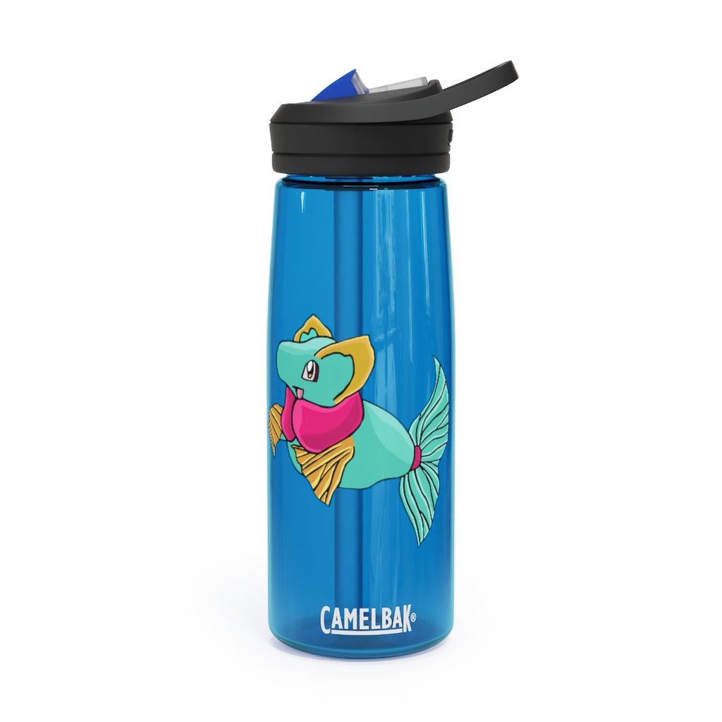 Plumo CamelBak Eddy® Water Bottle in vibrant colors, showcasing its ergonomic design and spill-proof biting valve.
