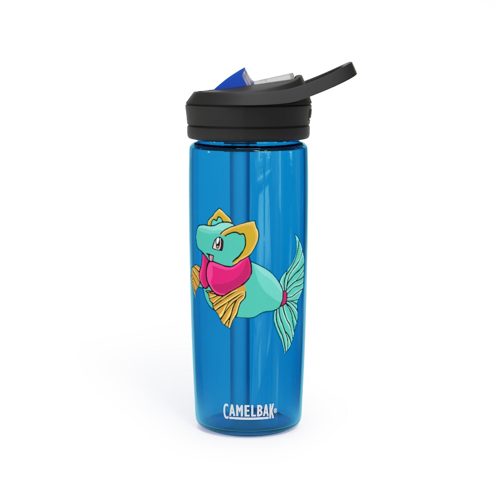 Plumo CamelBak Eddy® Water Bottle in vibrant colors, showcasing its ergonomic design and spill-proof biting valve.