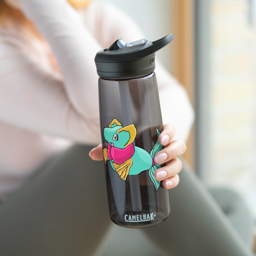 Plumo CamelBak Eddy® Water Bottle in vibrant colors, showcasing its ergonomic design and spill-proof biting valve.
