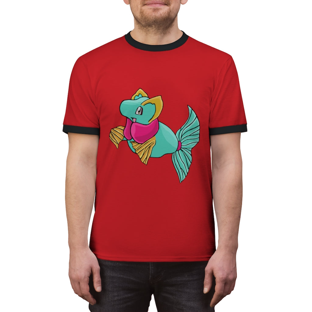 Plumo Unisex Ringer Tee in various colors, showcasing its lightweight fabric and stylish design.