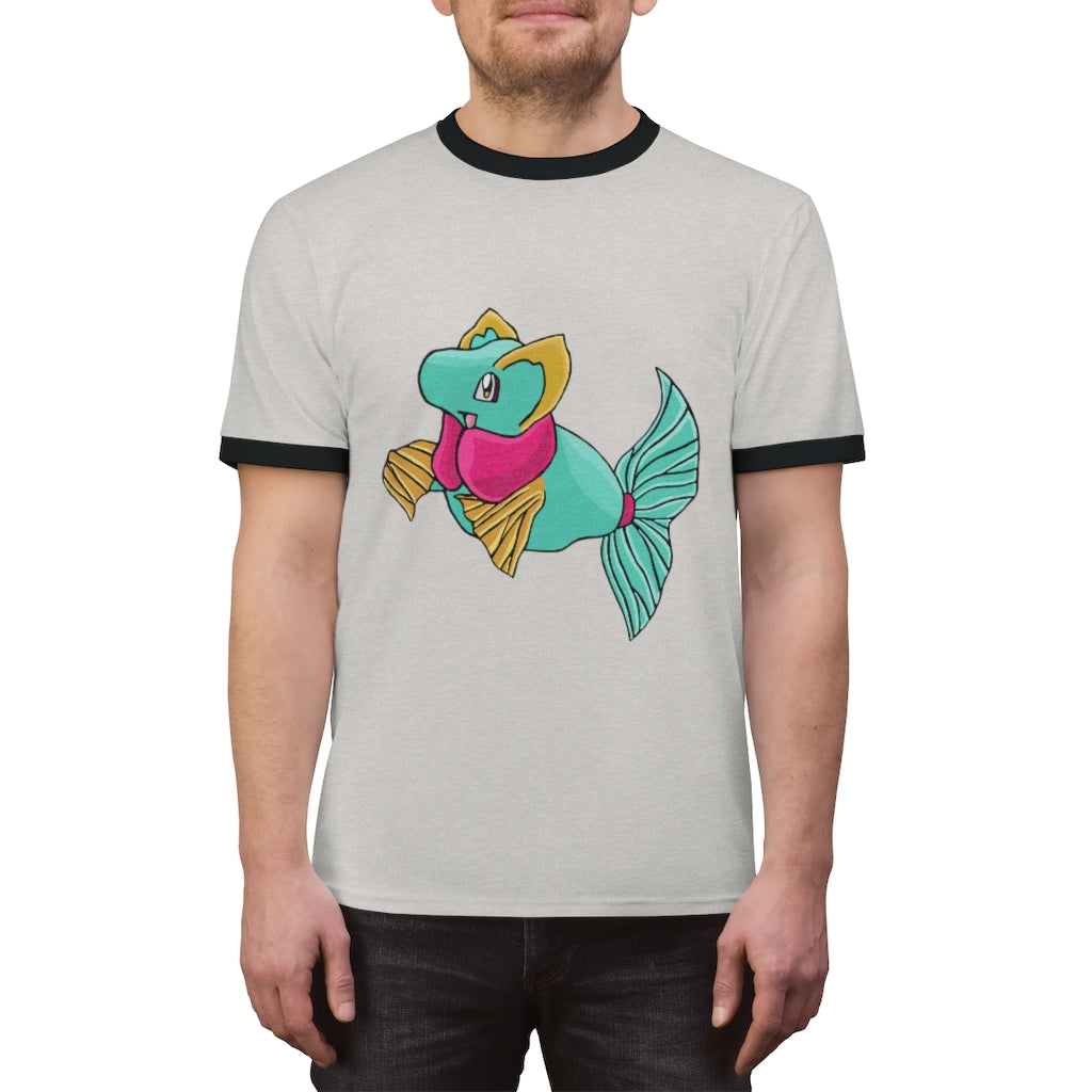 Plumo Unisex Ringer Tee in various colors, showcasing its lightweight fabric and stylish design.