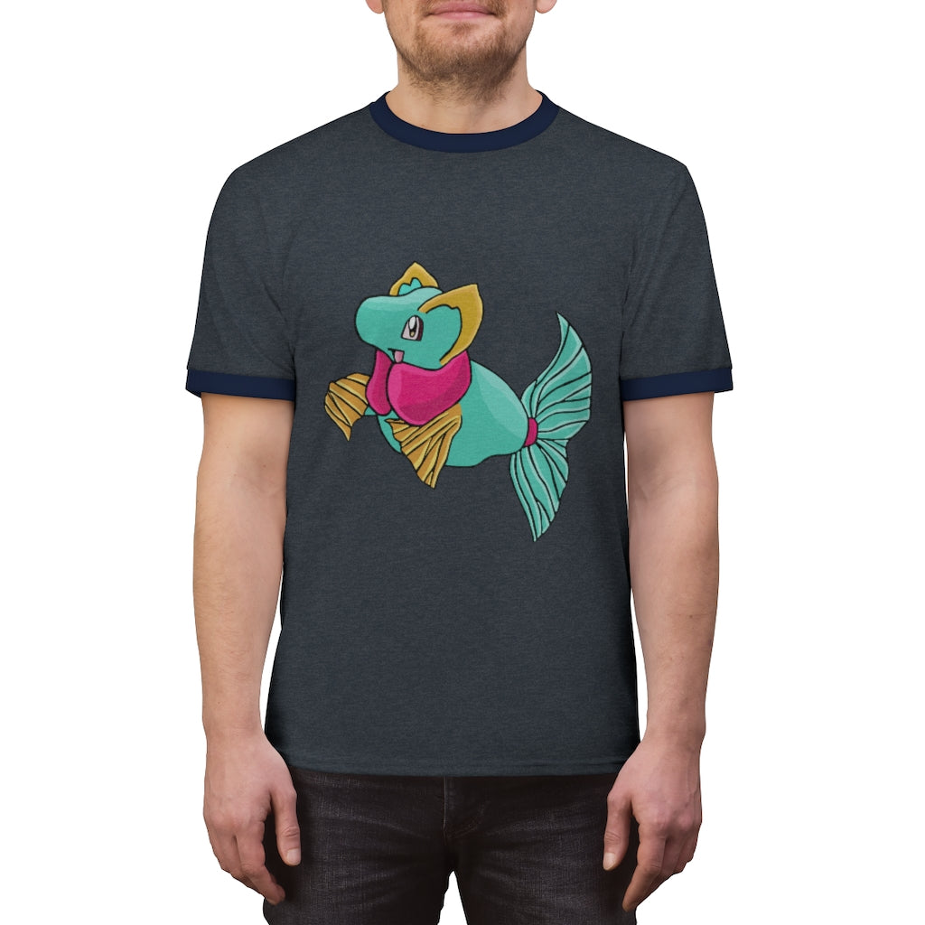 Plumo Unisex Ringer Tee in various colors, showcasing its lightweight fabric and stylish design.