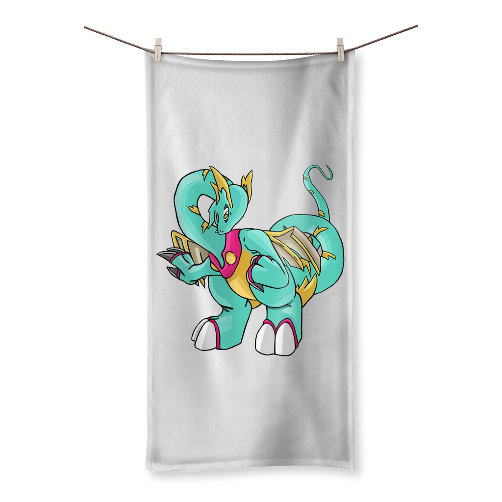 Plumrikamos Sublimation All Over Towel featuring vibrant sublimation prints on one side and soft cotton backing on the other.