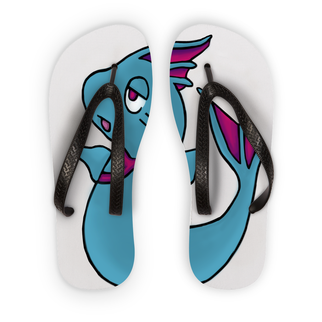 Plumyu Adult Flip Flops with customizable printed fabric and soft straps, perfect for poolside wear.