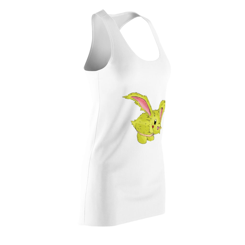 Pon-Pon Women's Cut & Sew Racerback Dress showcasing a stylish and feminine design in a lightweight fabric.