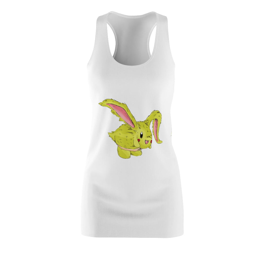 Pon-Pon Women's Cut & Sew Racerback Dress showcasing a stylish and feminine design in a lightweight fabric.