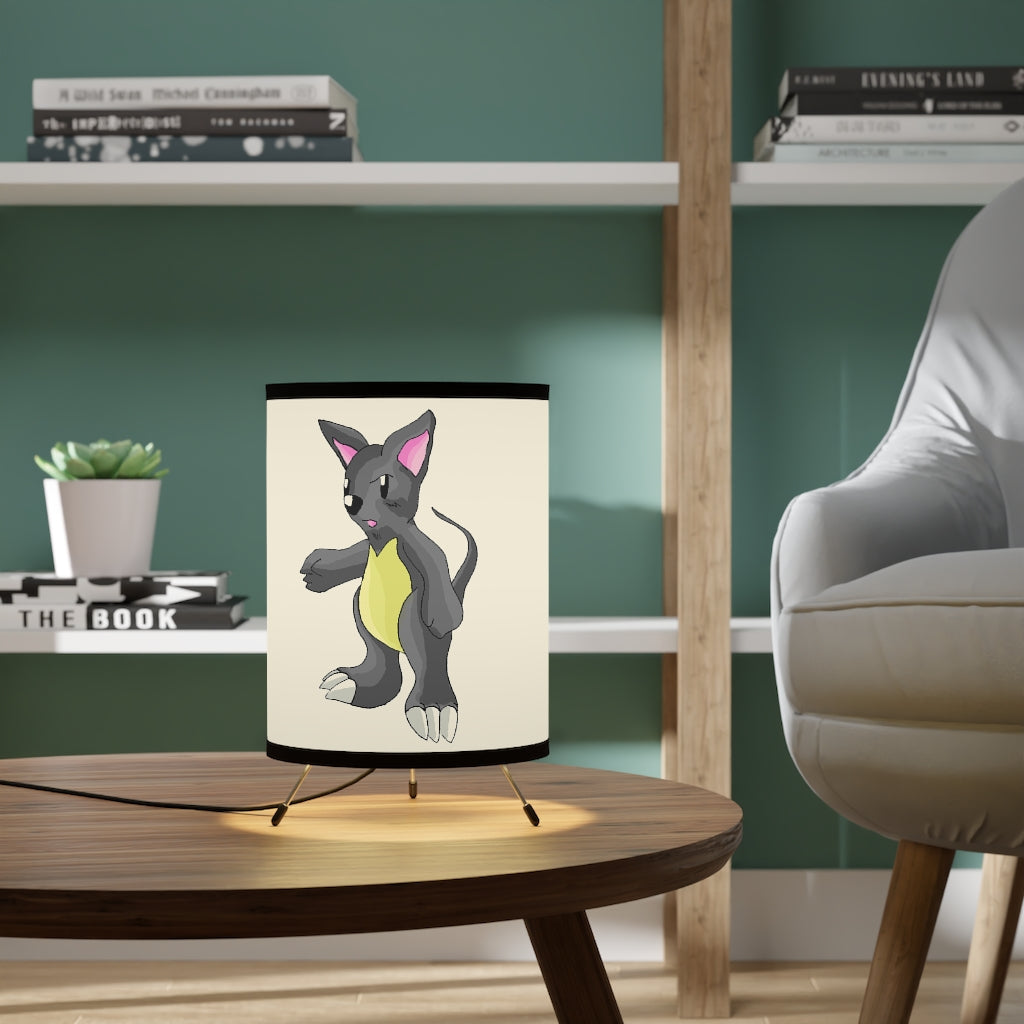 Psycore Tripod Lamp showcasing a galvanized steel base and a high-resolution printed shade, perfect for home decor.