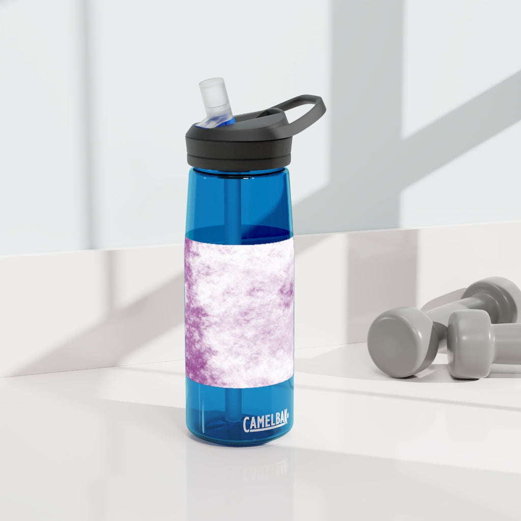 Purple Clouds CamelBak Eddy® Water Bottle in 20oz and 25oz sizes, showcasing its stylish design and durable features.
