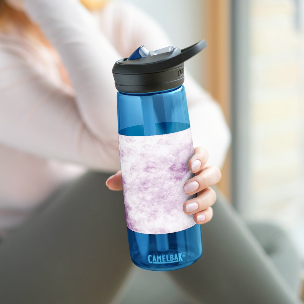 Purple Clouds CamelBak Eddy® Water Bottle in 20oz and 25oz sizes, showcasing its stylish design and durable features.