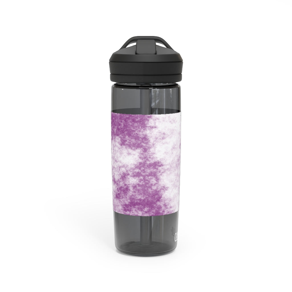 Purple Clouds CamelBak Eddy® Water Bottle in 20oz and 25oz sizes, showcasing its stylish design and durable features.