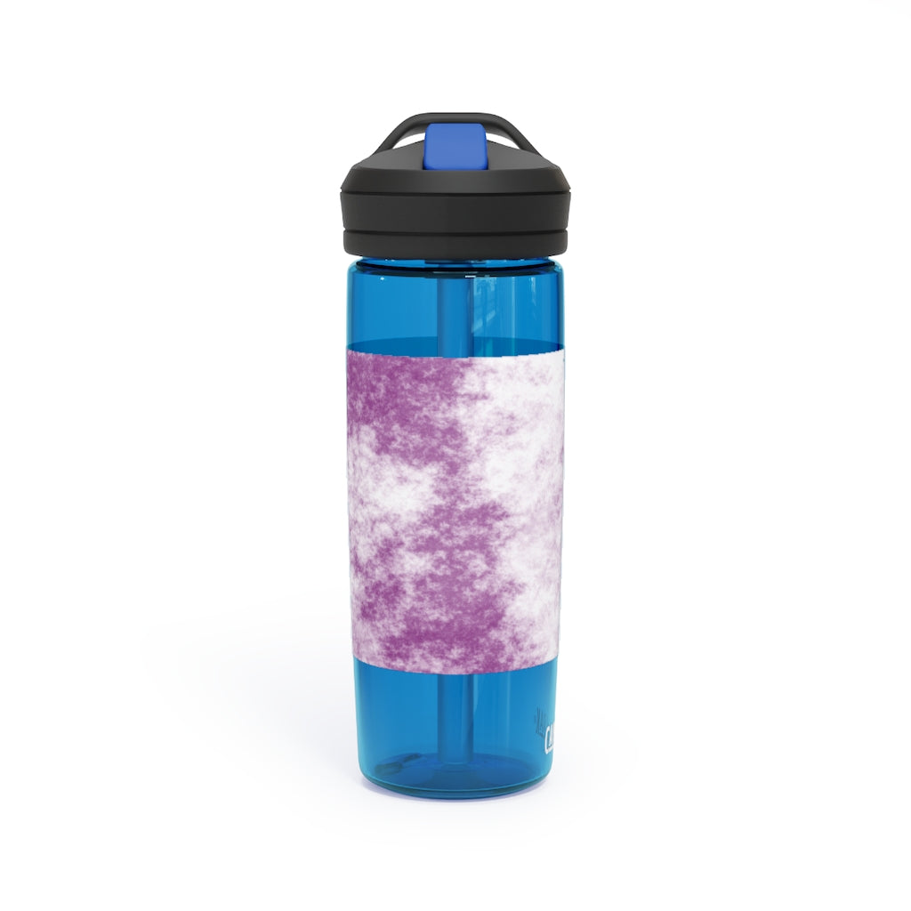 Purple Clouds CamelBak Eddy® Water Bottle in 20oz and 25oz sizes, showcasing its stylish design and durable features.