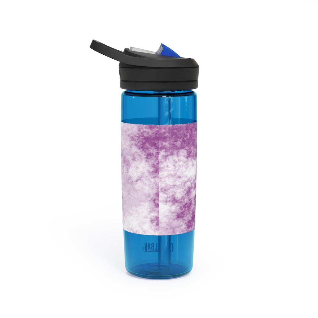 Purple Clouds CamelBak Eddy® Water Bottle in 20oz and 25oz sizes, showcasing its stylish design and durable features.