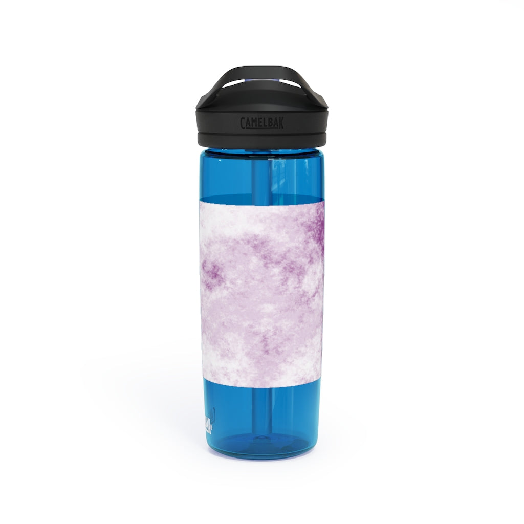 Purple Clouds CamelBak Eddy® Water Bottle in 20oz and 25oz sizes, showcasing its stylish design and durable features.