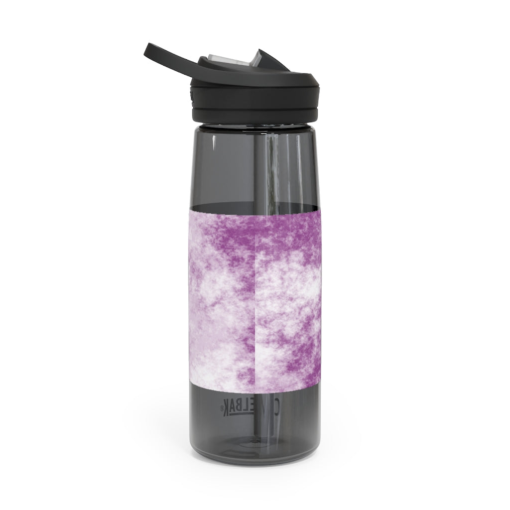 Purple Clouds CamelBak Eddy® Water Bottle in 20oz and 25oz sizes, showcasing its stylish design and durable features.