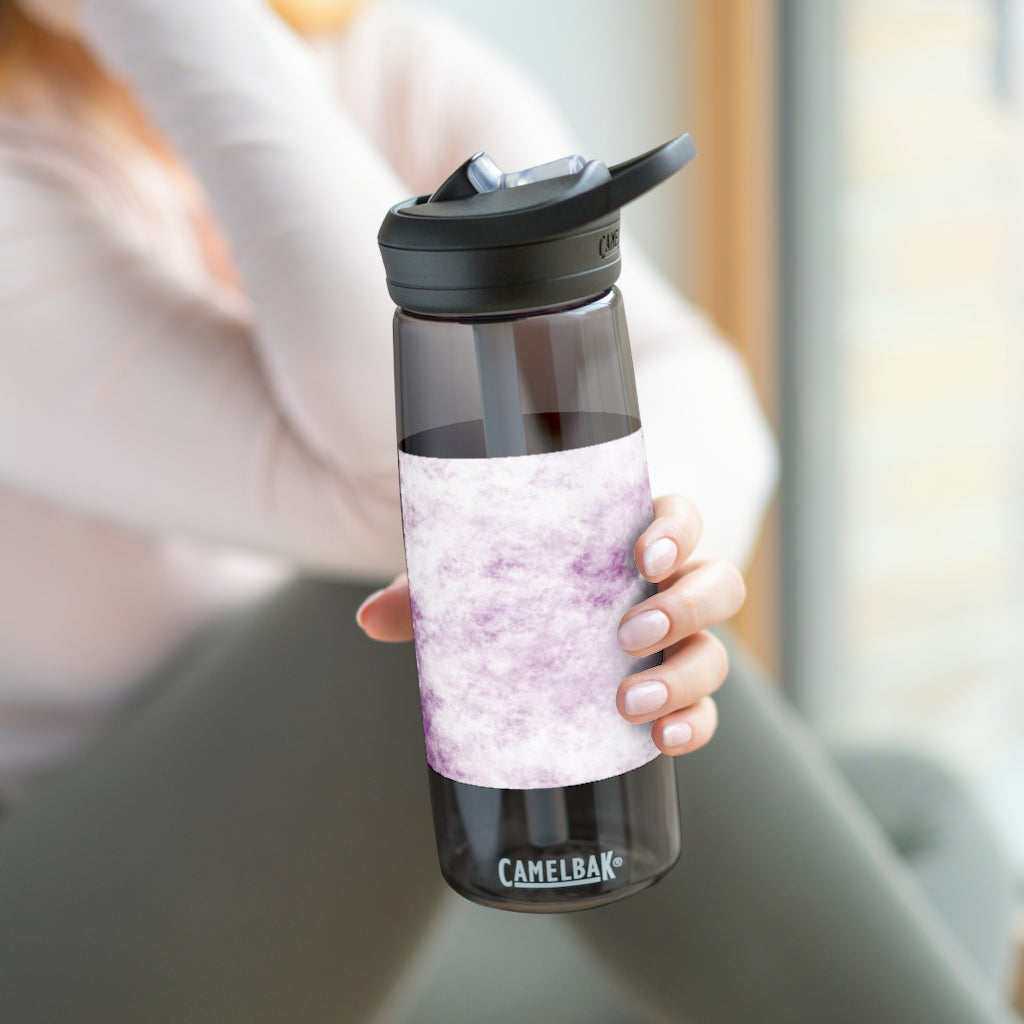 Purple Clouds CamelBak Eddy® Water Bottle in 20oz and 25oz sizes, showcasing its stylish design and durable features.