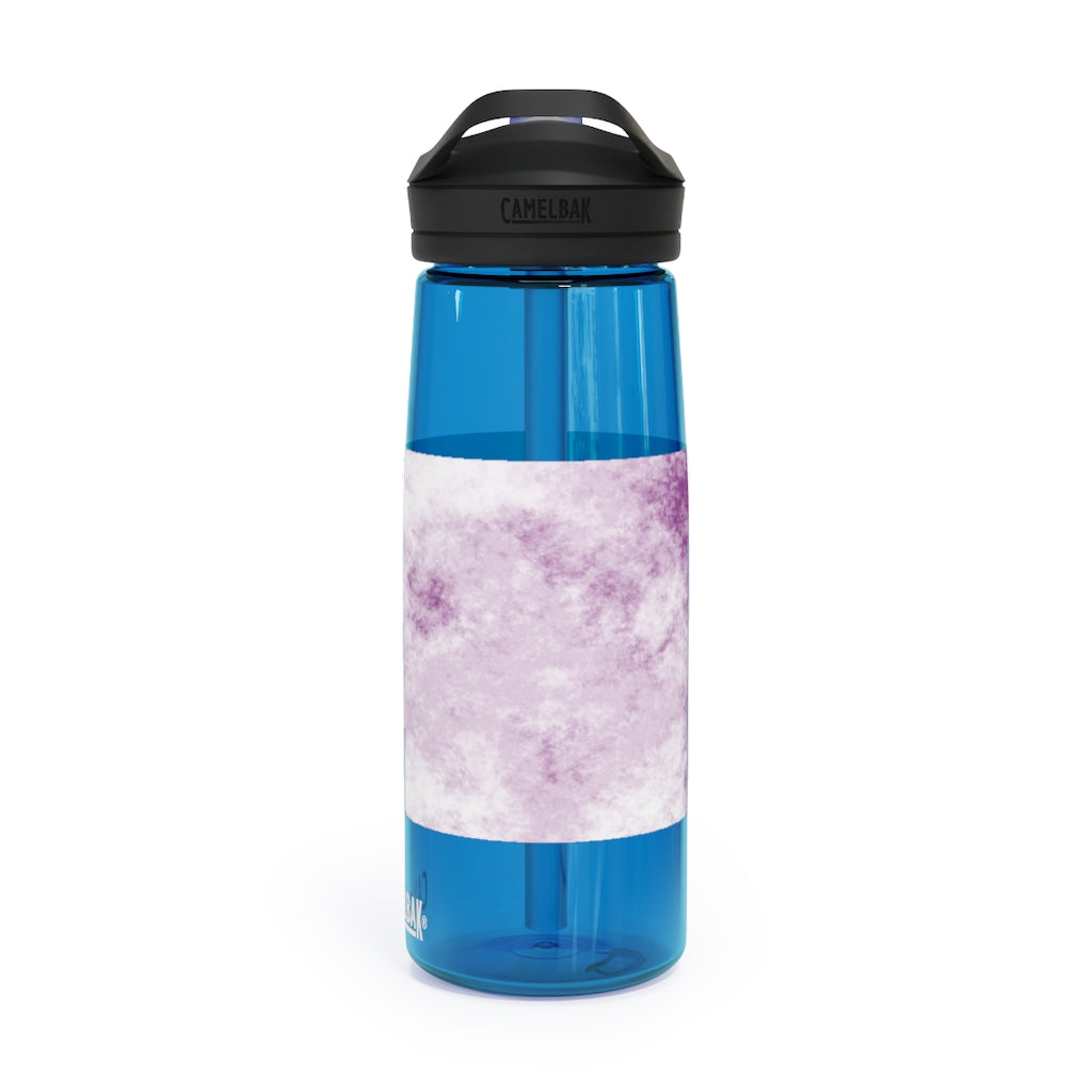 Purple Clouds CamelBak Eddy® Water Bottle in 20oz and 25oz sizes, showcasing its stylish design and durable features.