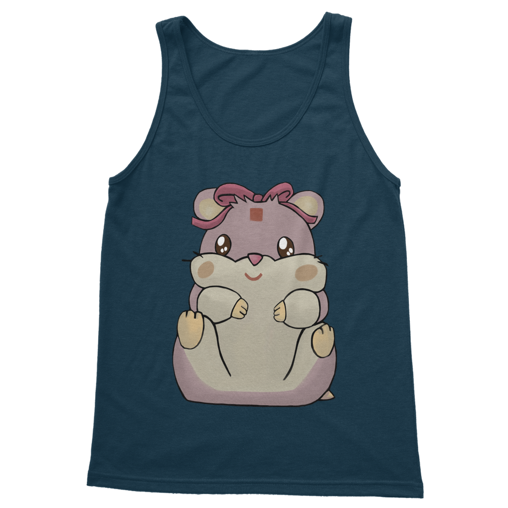 Purple Hamster Classic Adult Vest Top in various colors, showcasing its unisex design and quality fabric.