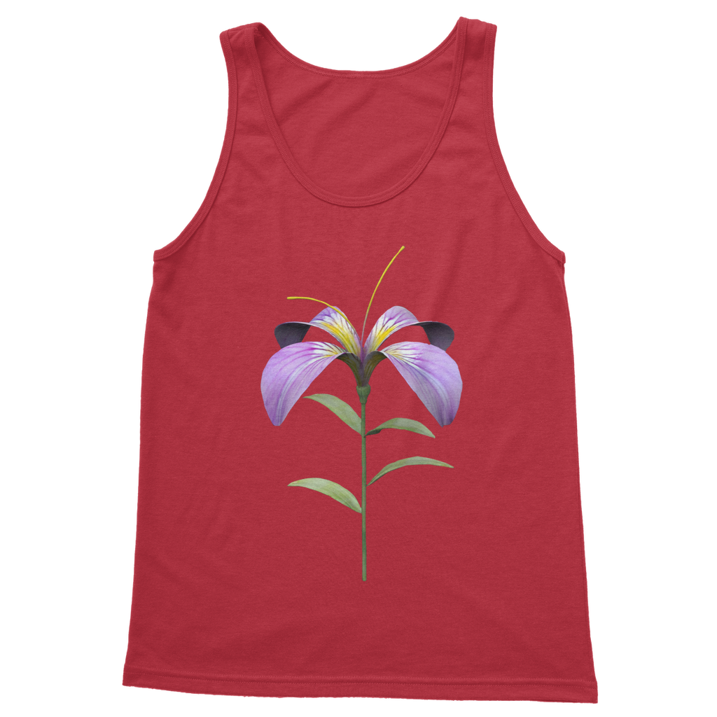 PurpleFlower2 Classic Adult Vest Top in various colors, showcasing its unisex design and comfortable fit.
