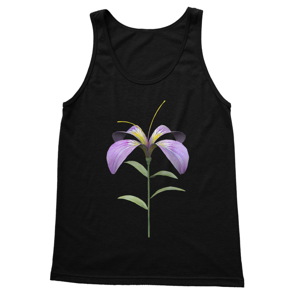 PurpleFlower2 Classic Adult Vest Top in various colors, showcasing its unisex design and comfortable fit.