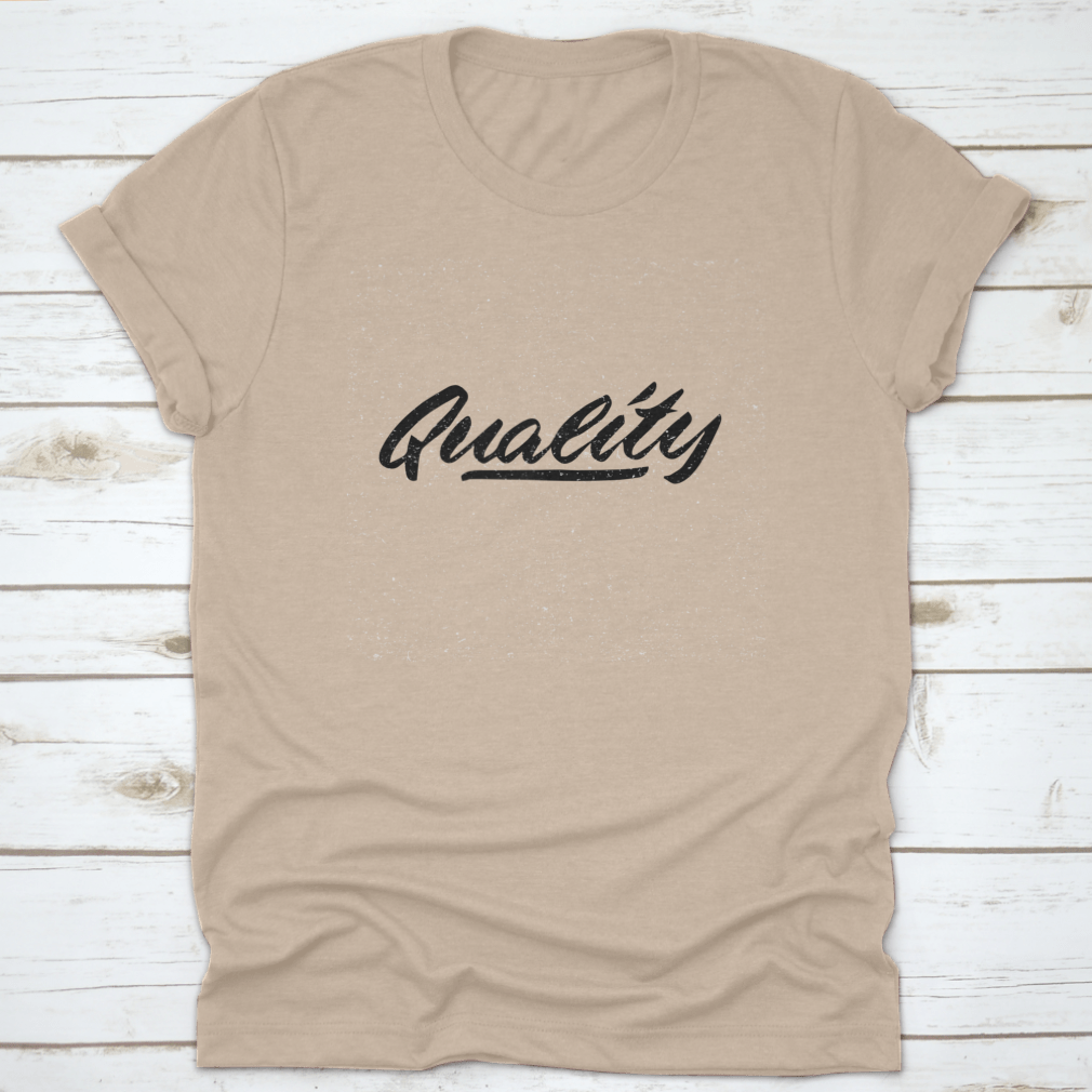 Quality Ink Hand Lettering T-shirt showcasing modern brush calligraphy design, made from soft cotton fabric.