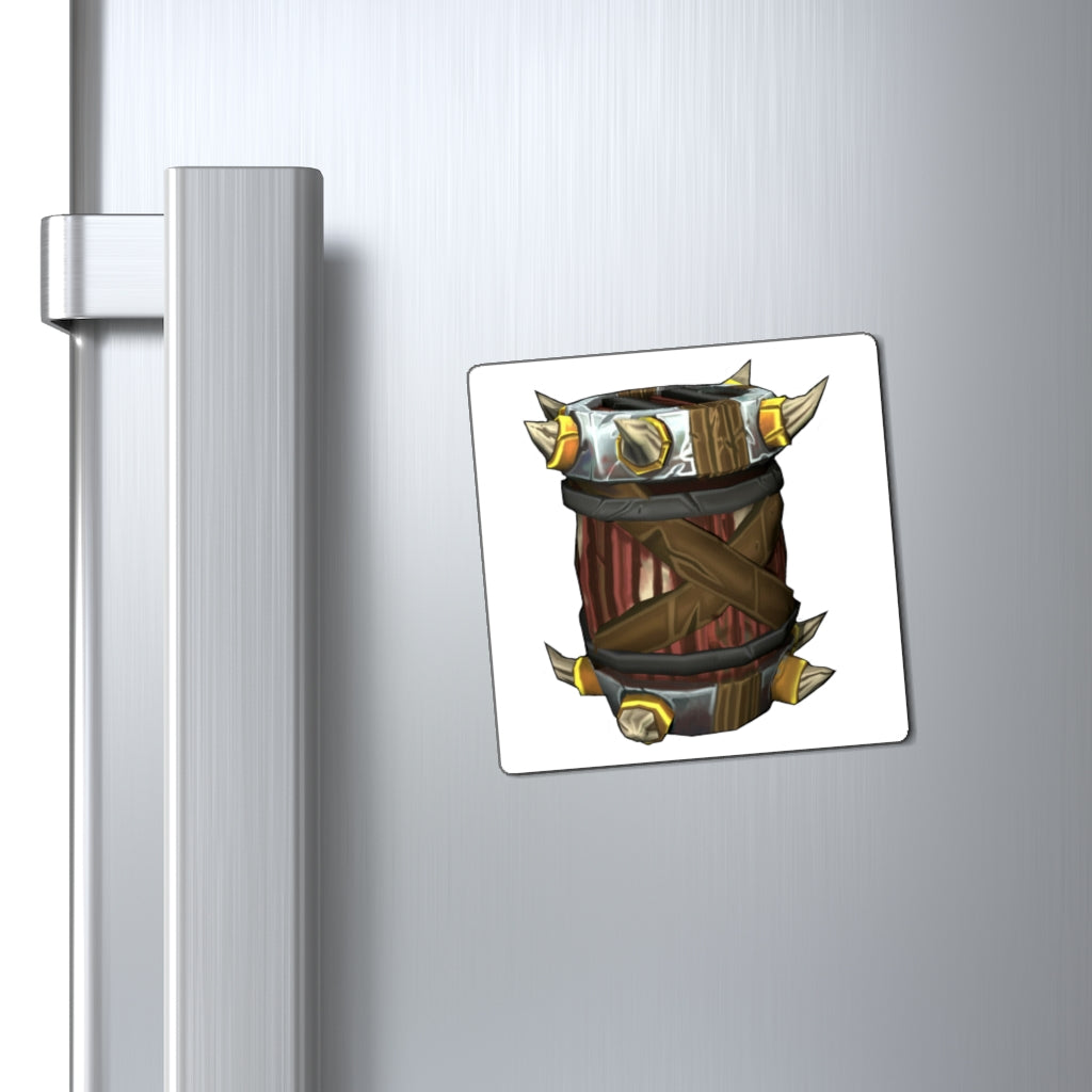 Raptor Barrel Magnets displayed on a metallic surface, showcasing their strong hold and sleek black backing.