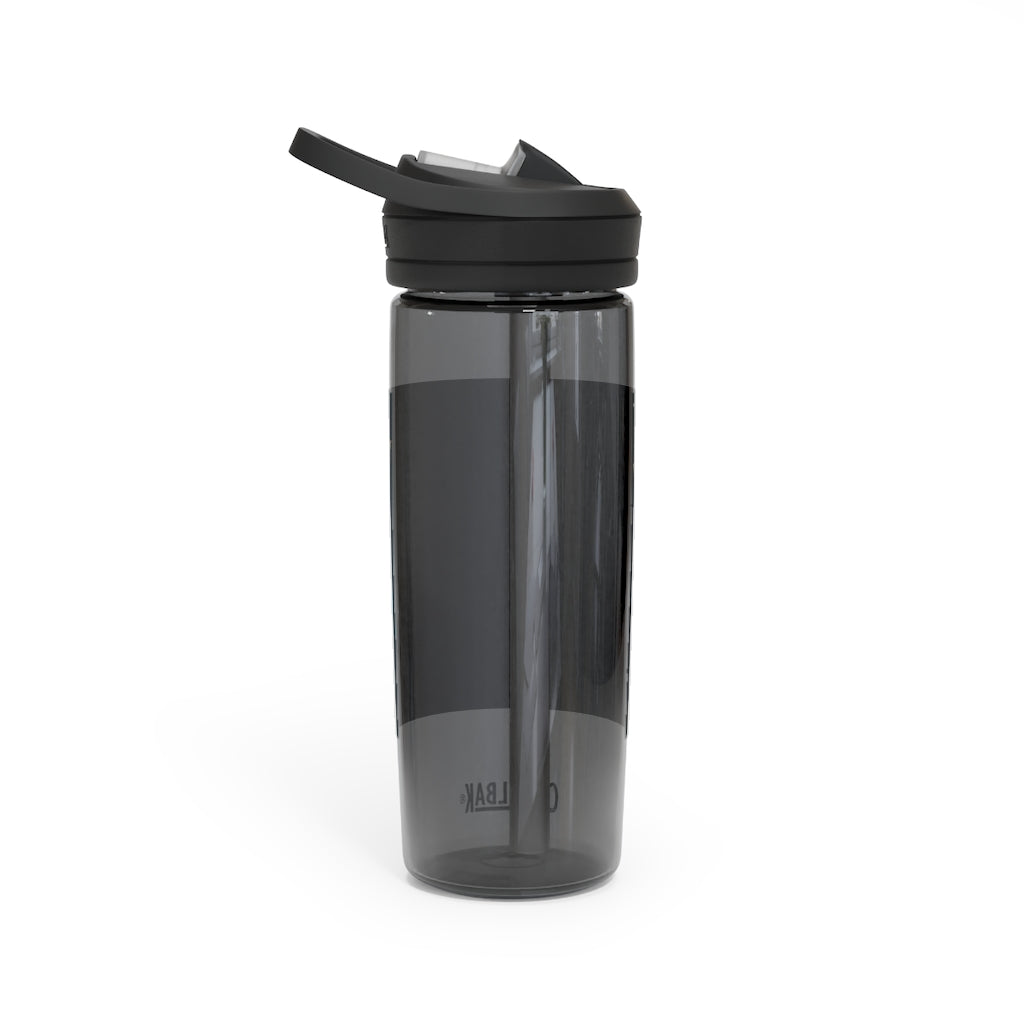 Raptor Crate CamelBak Eddy® Water Bottle in 20oz and 25oz sizes, showcasing its durable Tritan™ material and spill-proof design.
