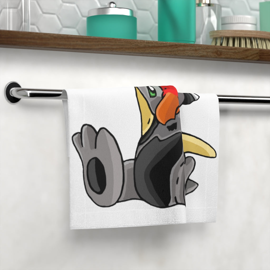 Raylow Face Towel featuring a customizable polyester front and soft cotton back, ideal for personal designs.