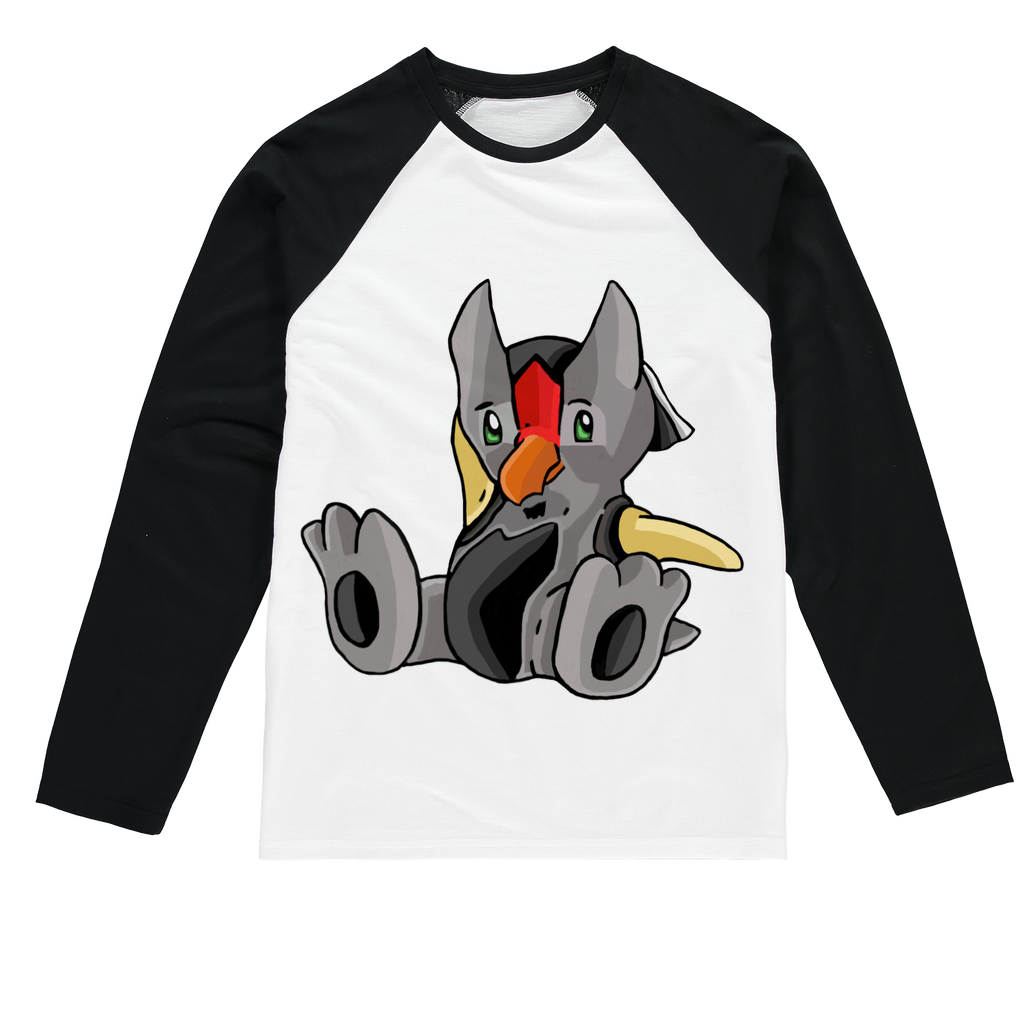 Raylow Sublimation Baseball Long Sleeve T-Shirt featuring a crew neck, long sleeves, and a stylish fit, ideal for sublimation printing.