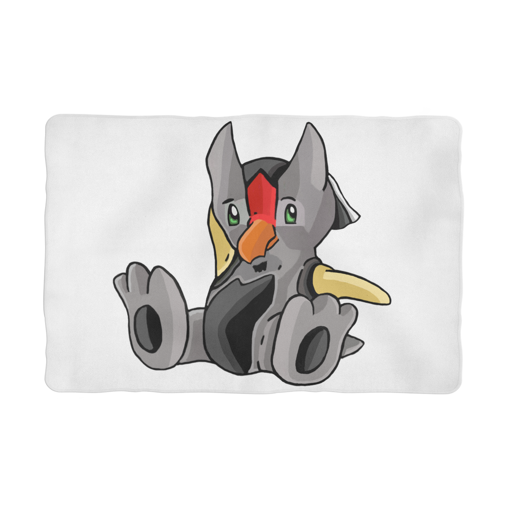 Raylow Sublimation Pet Blanket made of soft 100% polyester polar fleece, featuring a stylish white back and vibrant printed designs.