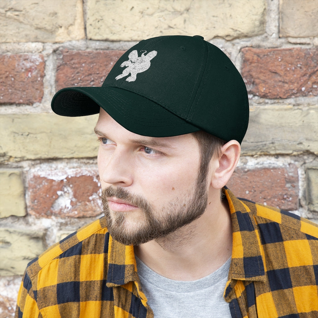 Rector Unisex Twill Hat in a classic 6-panel design, made from 100% cotton twill, featuring an adjustable Velcro closure.
