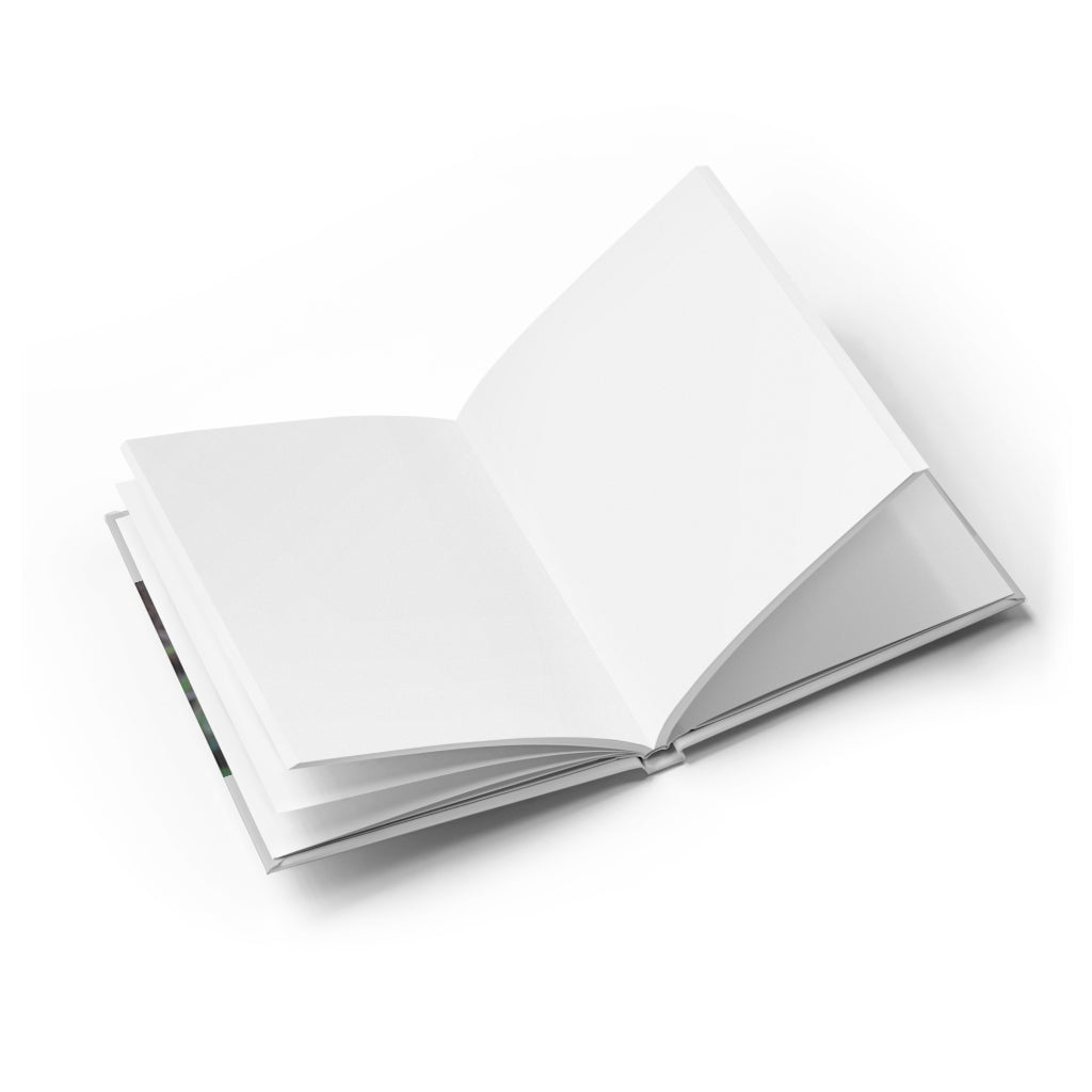 A vibrant red and yellow flower journal with a hardcover, featuring a wraparound print and blank pages for creativity.