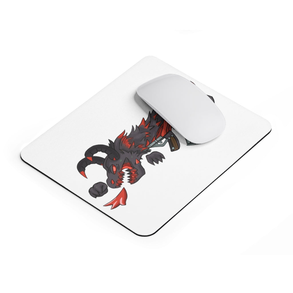 Red Black Dragon Gun Mouse Pad featuring a vibrant dragon design on a smooth surface, ideal for gaming and office use.