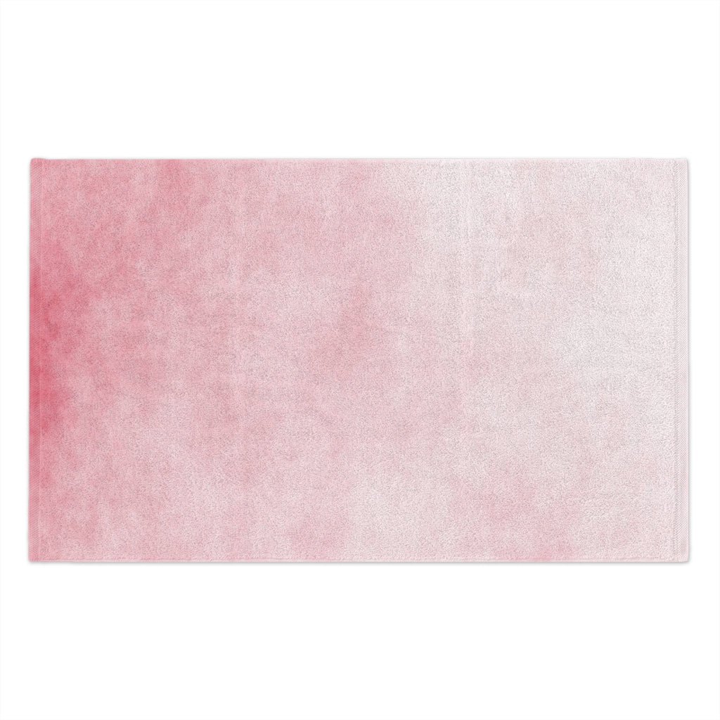 Red Clouds Rally Towel, 11x18 inches, featuring soft cotton and printed mink polyester for absorbency and style.