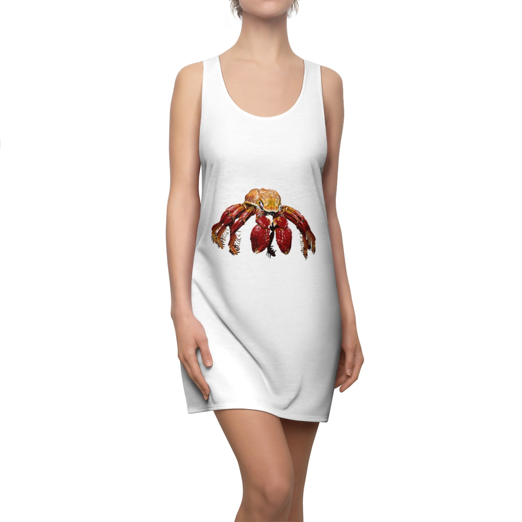 Red Crab Women's Cut & Sew Racerback Dress featuring a stylish design and comfortable fit, perfect for various occasions.