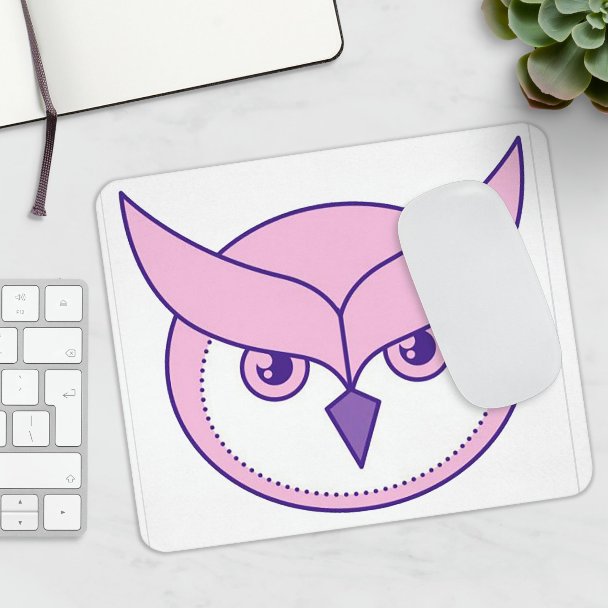 A vibrant red flower mouse pad featuring a detailed floral design, perfect for enhancing any workspace.