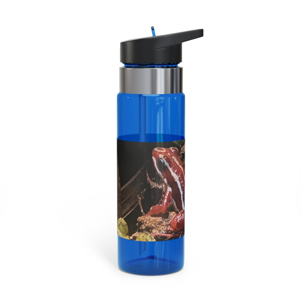 Red Frog Kensington Tritan™ Sport Bottle in vibrant color with a carabiner hook, showcasing its durable design and spill-resistant lid.