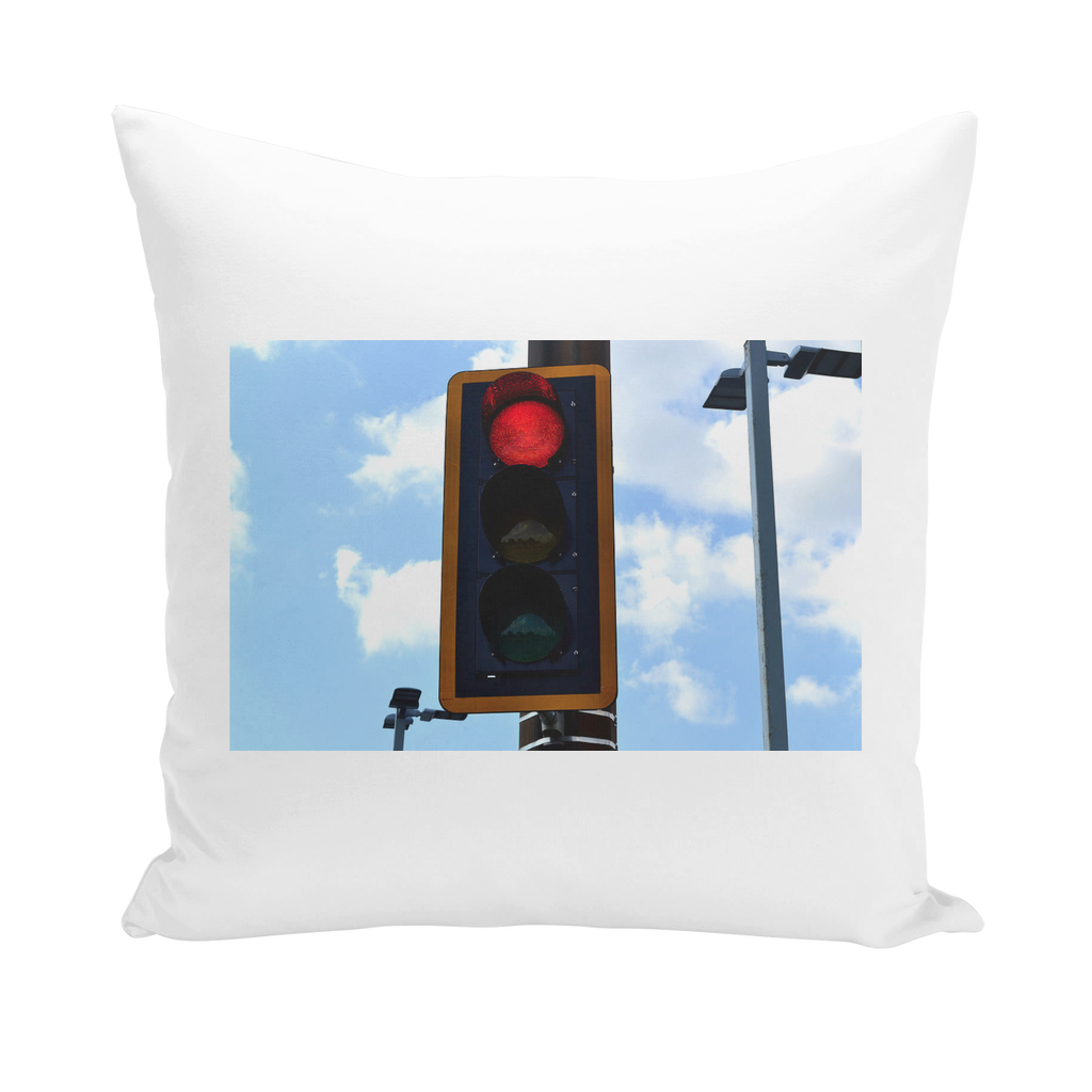 Red Light Throw Pillows in various styles including linen, canvas, and suede, showcasing vibrant colors and textures.