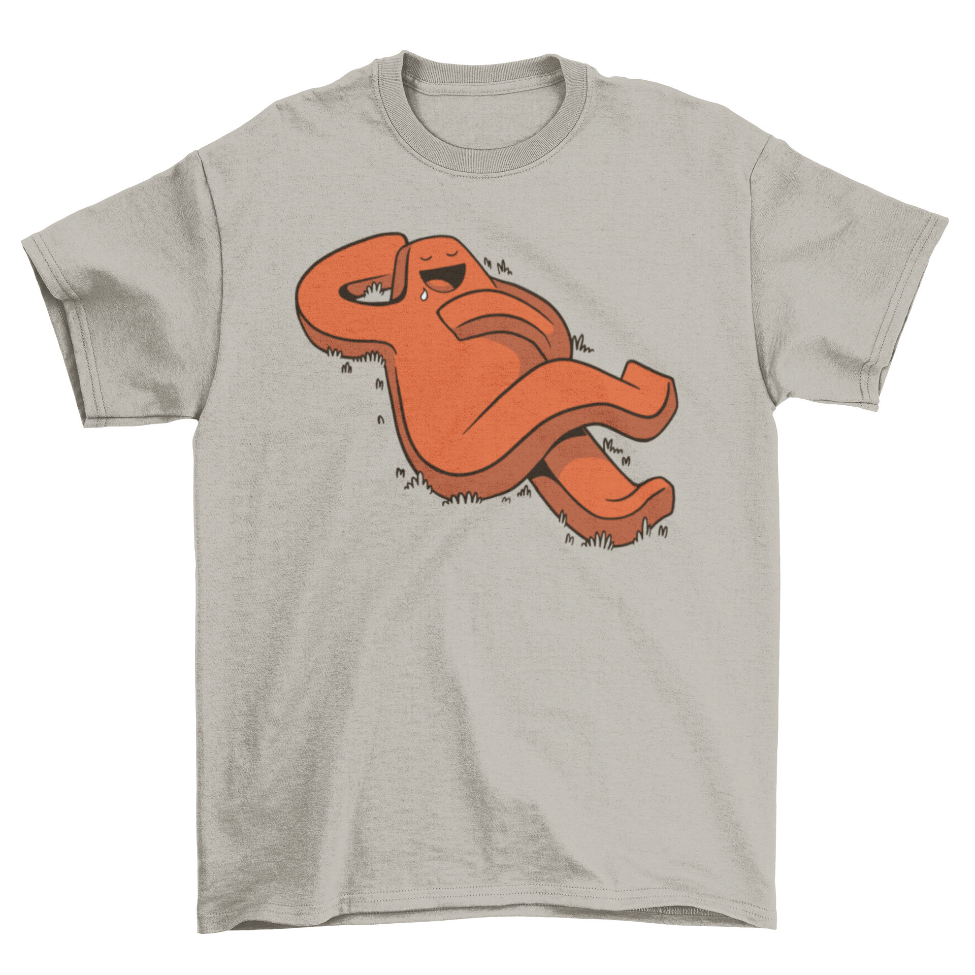 Relaxed Meeple T-Shirt featuring a meeple design resting on a meadow, showcasing comfort and style.